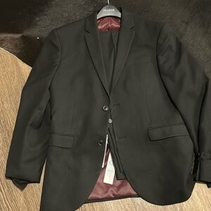 Men’s NWT Topman black textured full suit